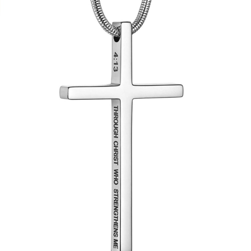 Stainless Steel Cross Necklace - Picture 4 of 10